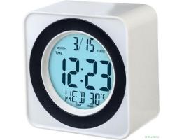 Perfeo Часы-будильник "Bob", белый, (PF-F3616) время, температура [PF_C3743]