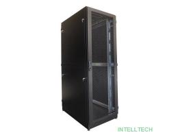 ЦМО Шкаф серверный напольный 42U (600 х 1200) дверь перфорированная 2 шт., цвет черный (ШТК-М-42.6.12-44АА-9005) (3 коробки)