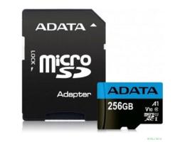 Micro SecureDigital 256Gb A-Data AUSDX256GUICL10A1-RA1 {MicroSDXC Class 10 UHS-I, SD adapter}
